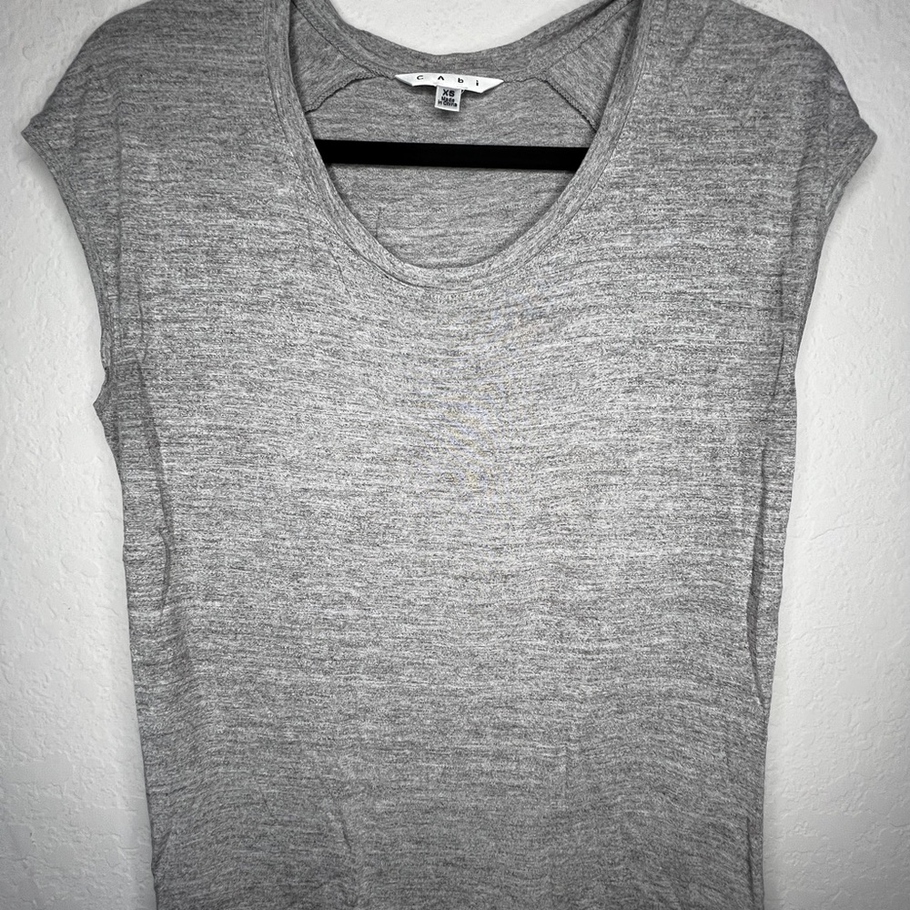 Cabi Gray Sleeveless Muscle Tank XS 100% Rayon Soft Drape Top